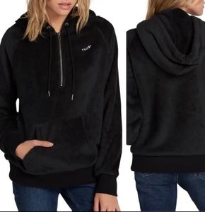 Volcom Snugz N Hugz Pullover Black Hoodie Size Small